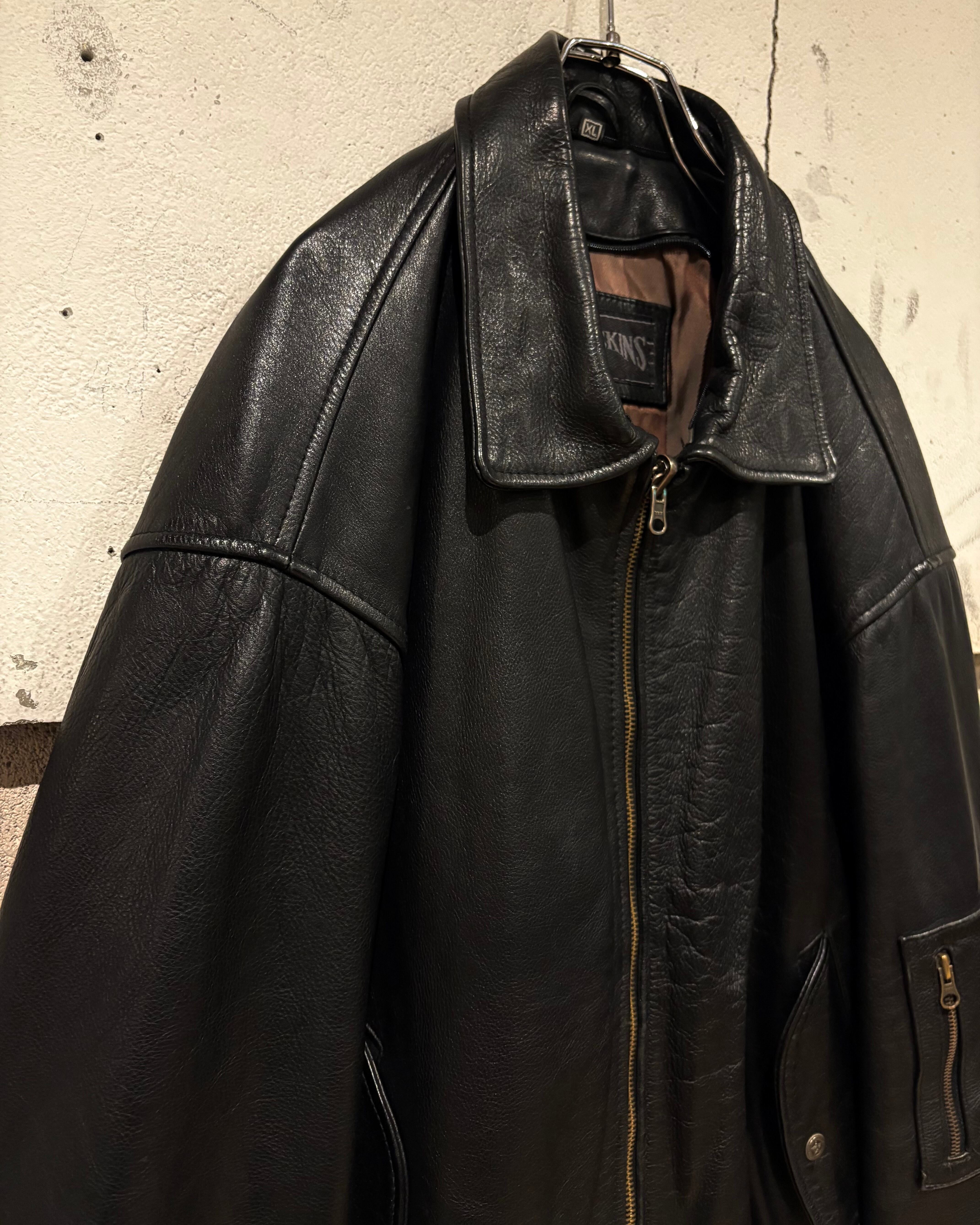 Caka otto】 “Redskins” Flight Detail Vintage Leather Jacket | Caka