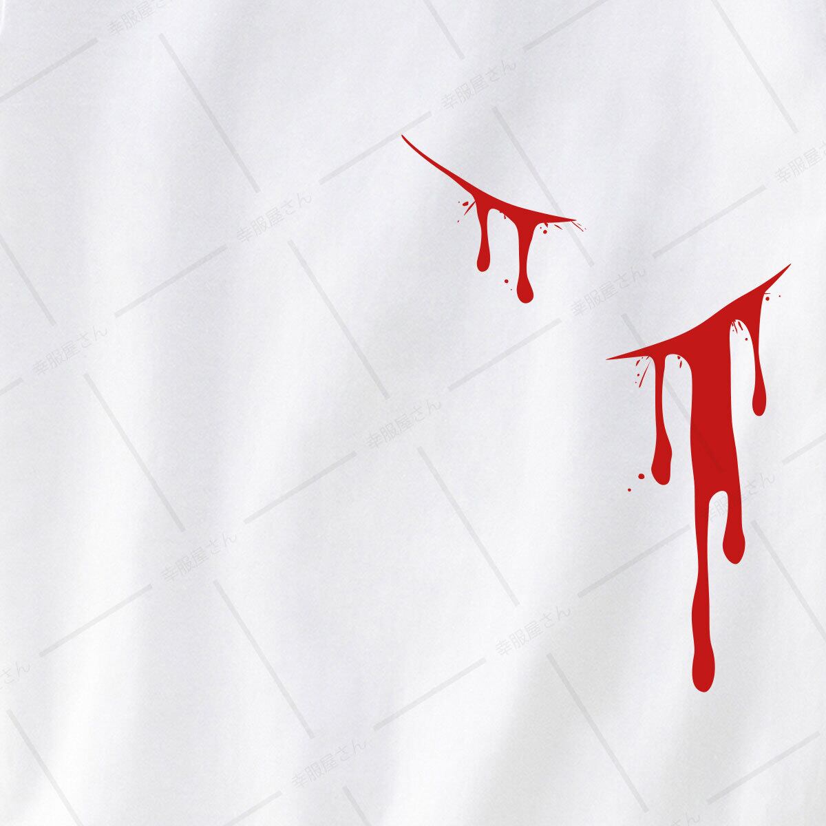 流血 プリントTシャツ os21 ハロウィン だまし絵 衣裳 コスプレ 血のり 切り傷 ウケ狙い ゾンビ