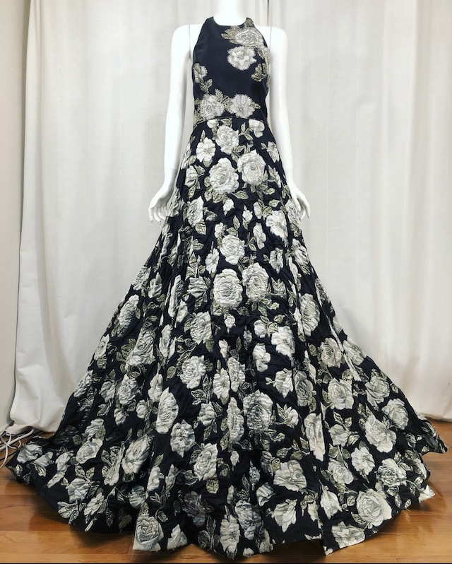 BLACK PRINT　ホルダーネックレス　ジャガード織り【JOVANI アメリカ輸入】