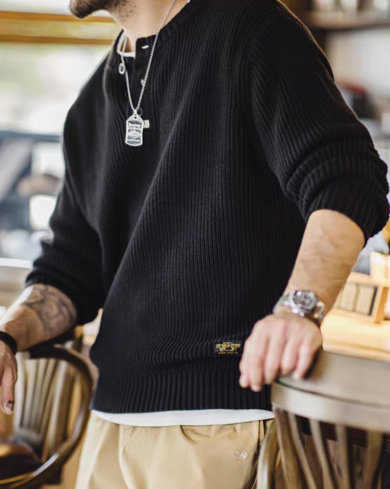 Retro Striped Knit Sweater  K0222
