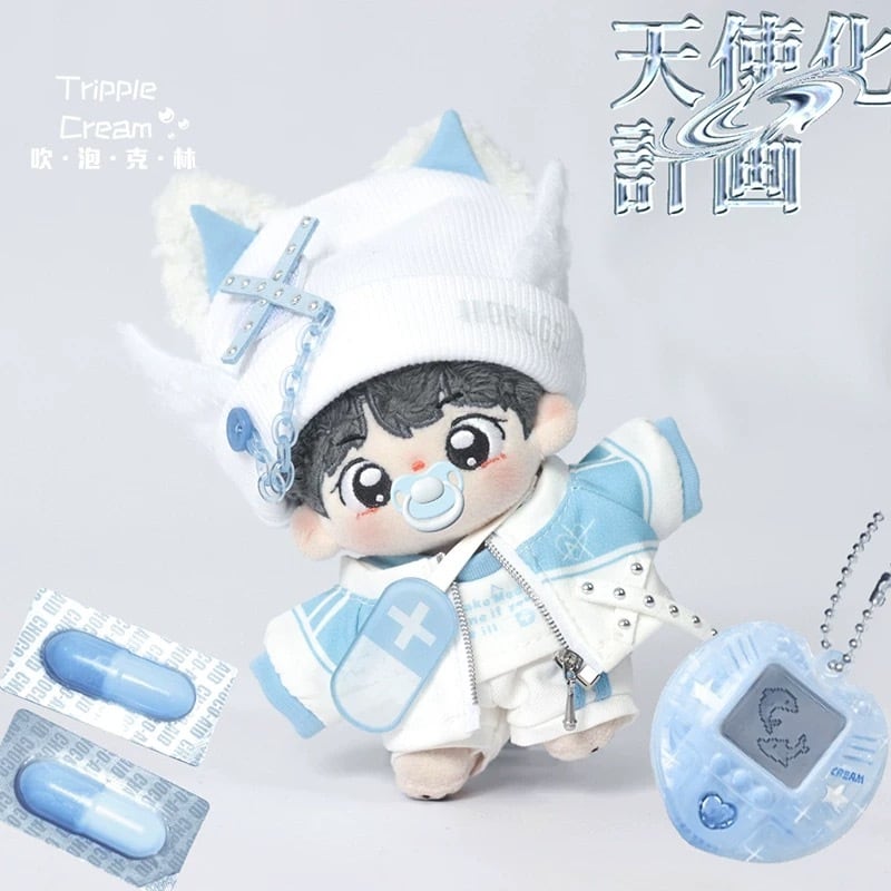 10cmぬい服】水色サブカルジャージコーデ 着せ替えぬいぐるみ用 labubu