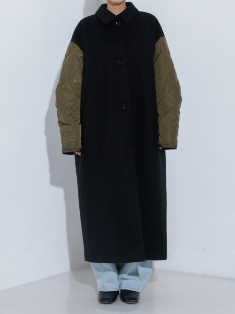 NOMINE 】袖キルティングステンカラーコート | valance 福井