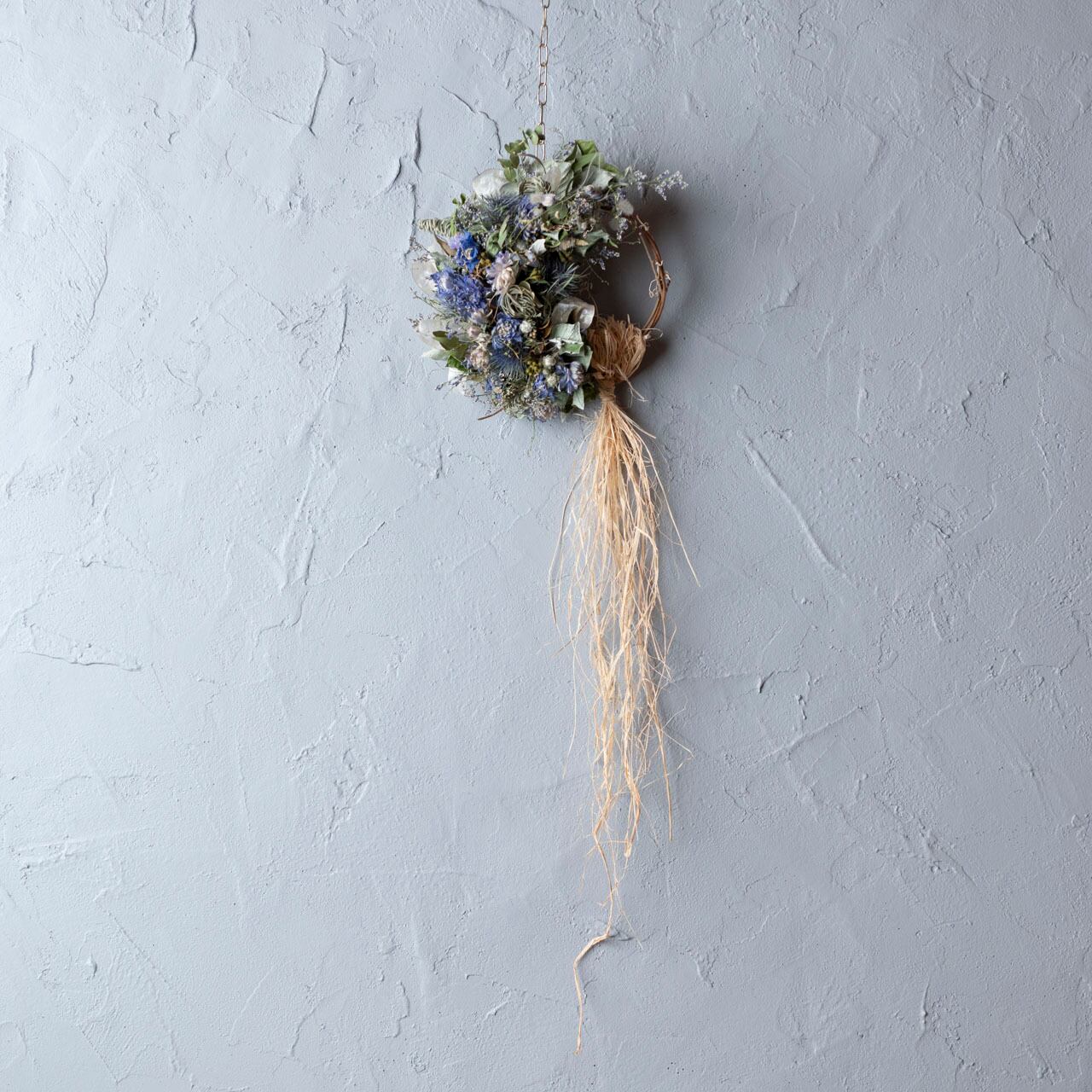 silver green× light blue half wreathe