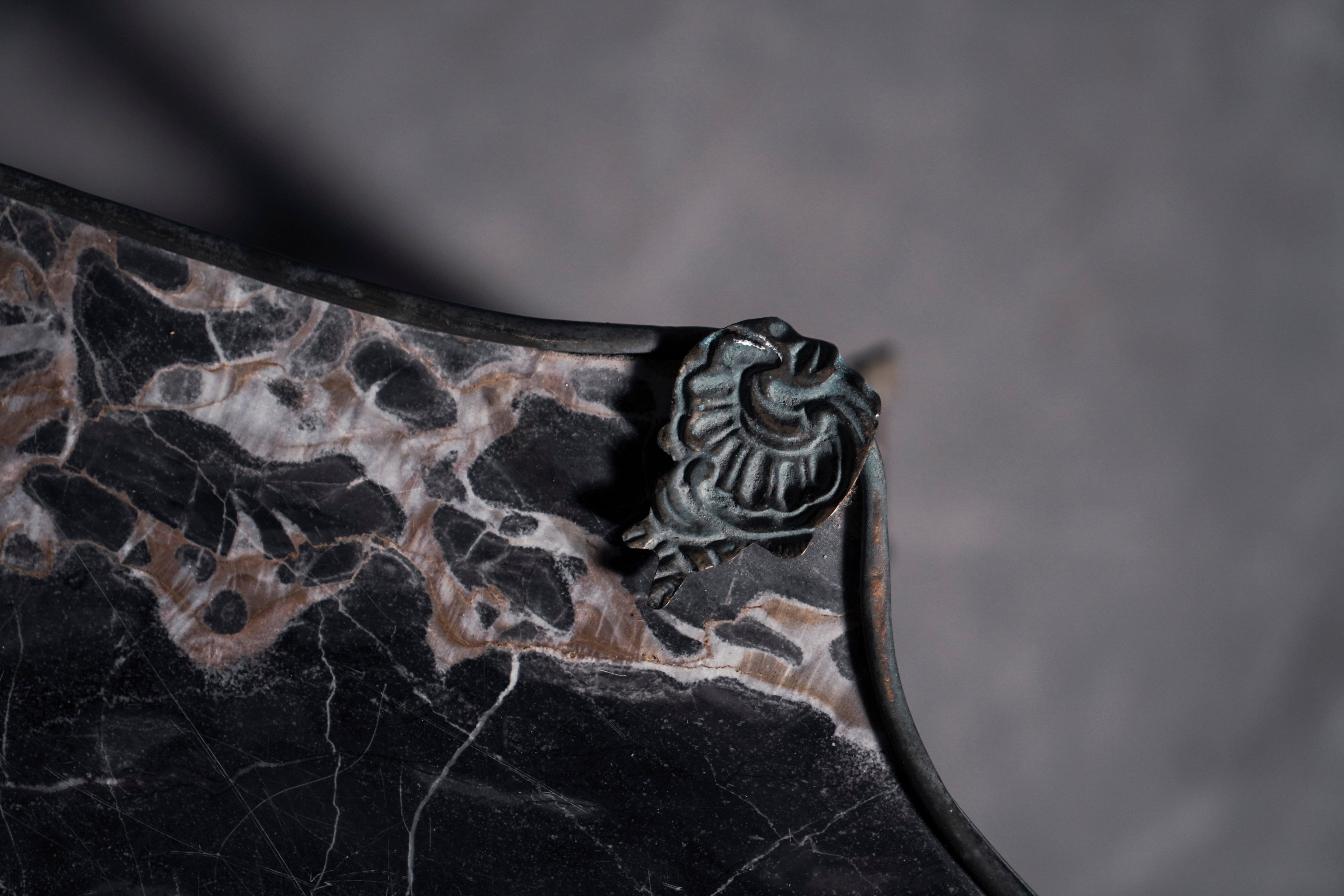 テーブル/マーブルトップテーブル/アンティークサイドテーブル/大理石