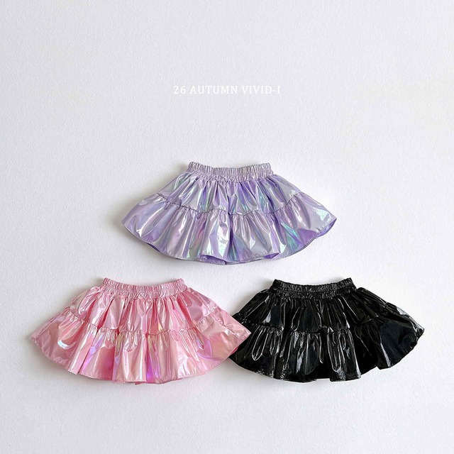 【取寄】vivid-i｜pop glossy skirt｜ポップグロッシースカート｜XS-JM｜kids&jr｜26 autumn