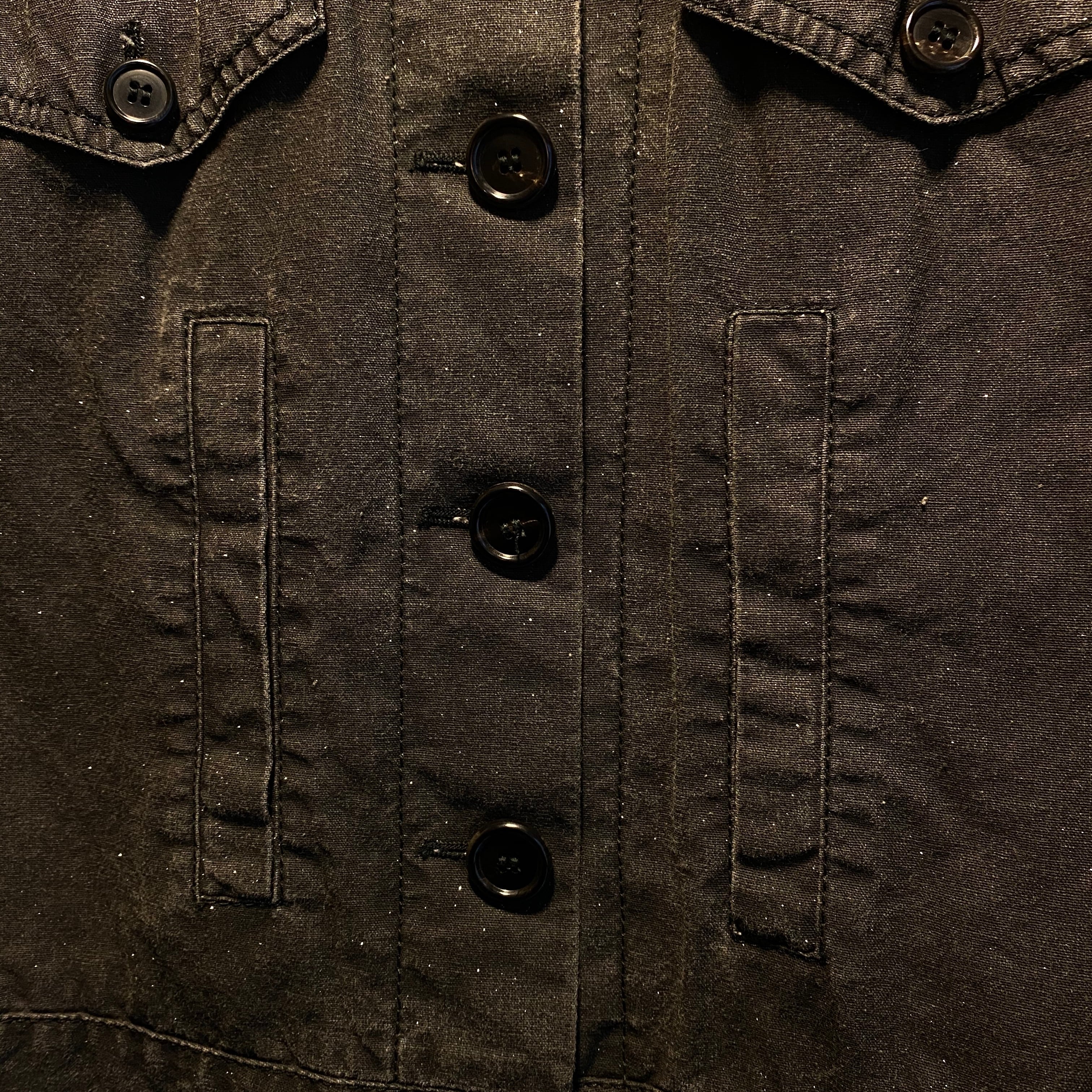 ann demeulemeester glitter denim jacket | NOIR ONLINE