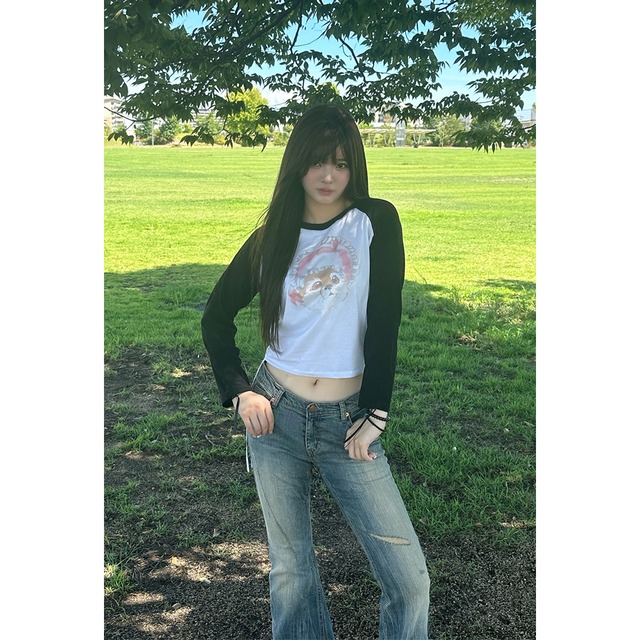 [konon__official] このんコラボアイテム - Bicolor Shirring Otter T-shirts