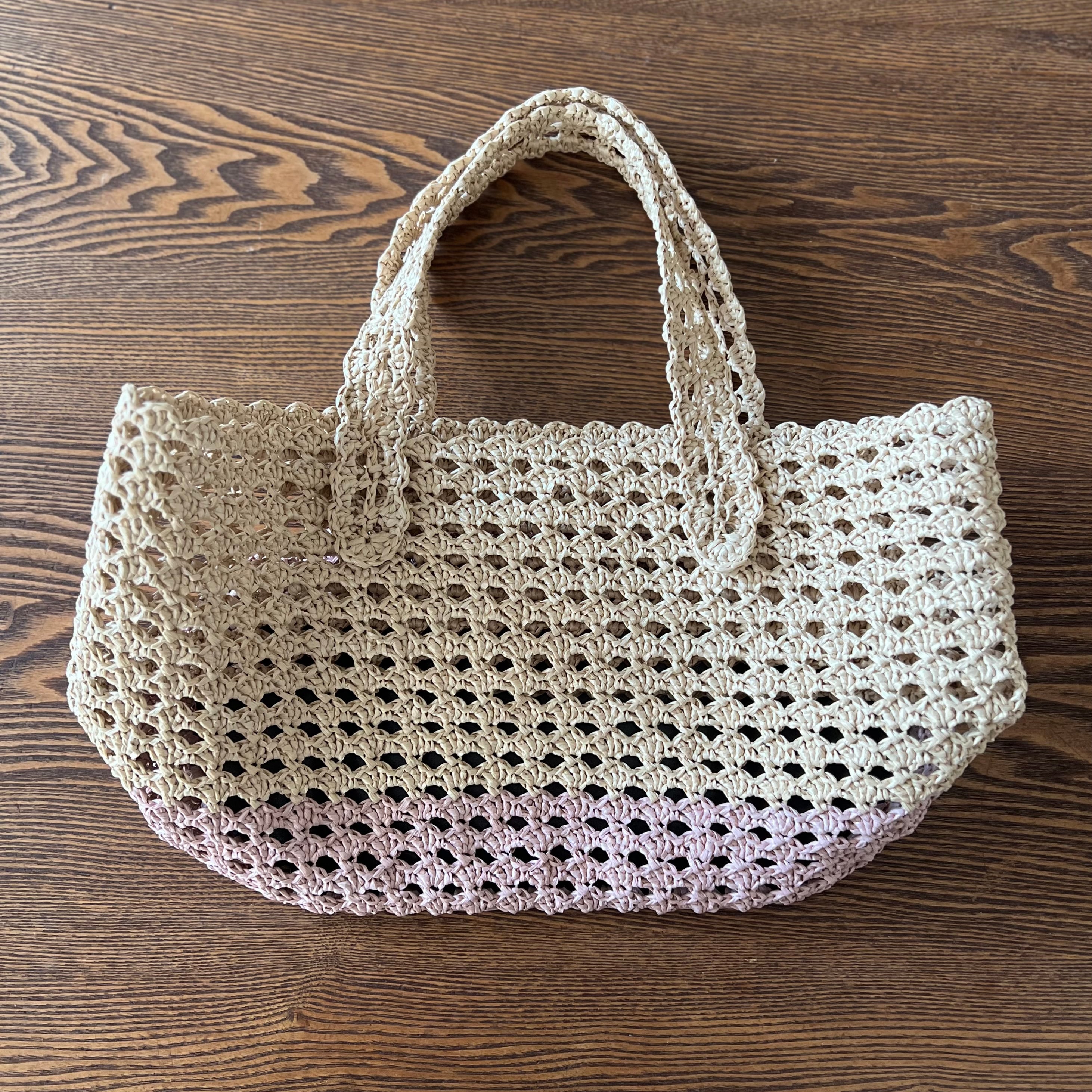 エコアンダリヤで編むマルシェバッグ｜uzu. さんコラボキット | ［hus