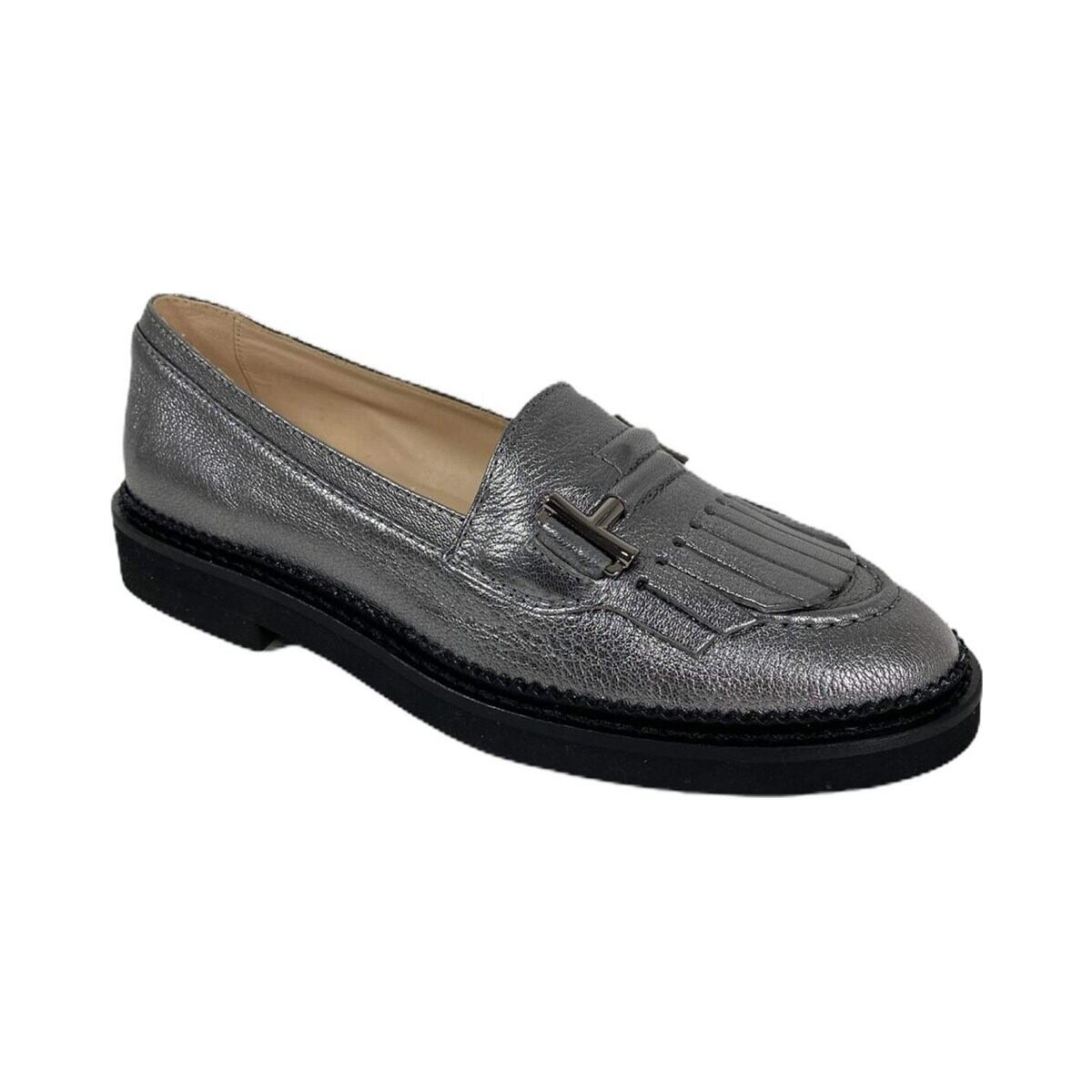 TOD'S トッズ レディース ローファー レザー シルバー
