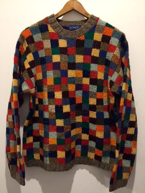 80年代 90年代 jcrew パッチワーク セーター ニット