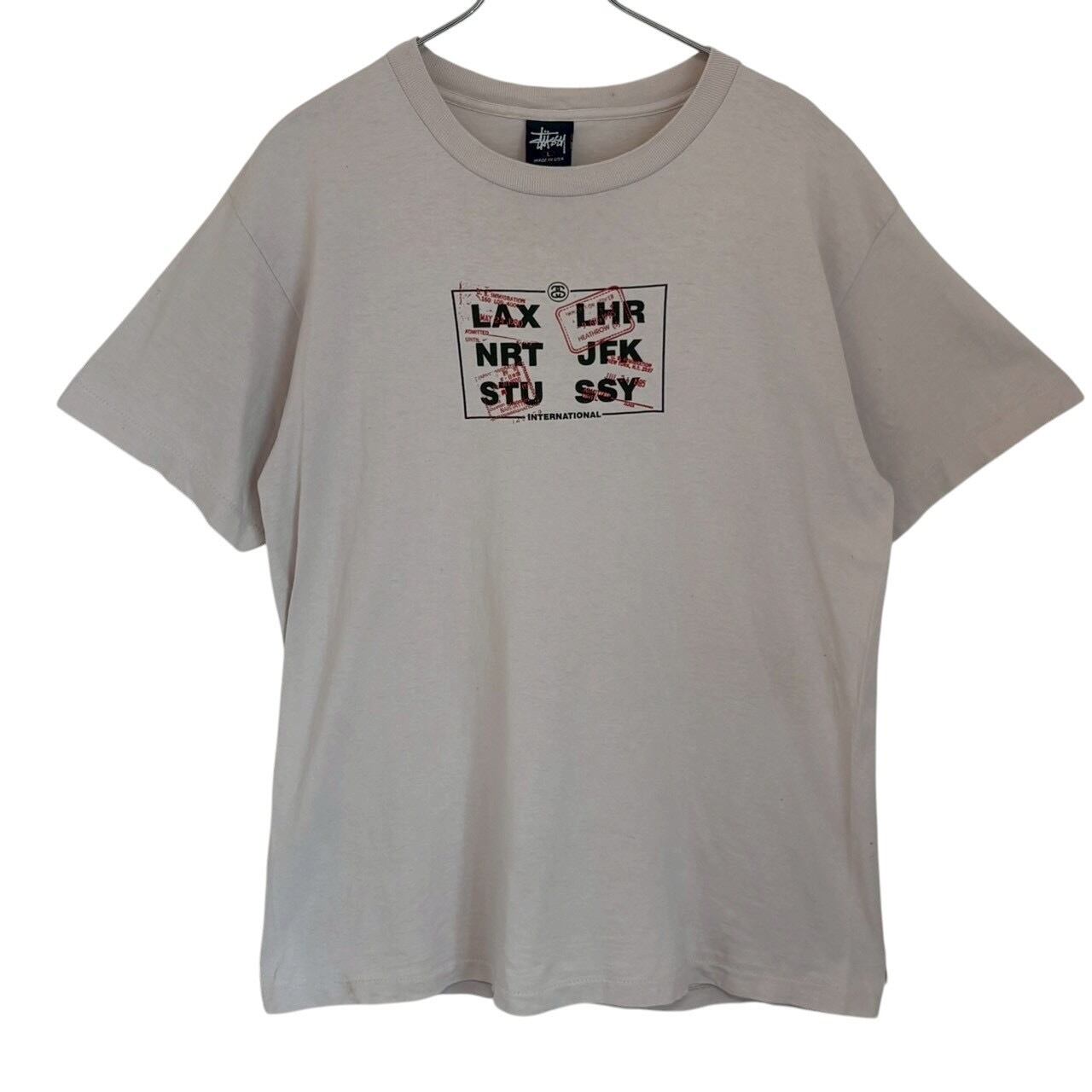 90’s Stussy Tシャツ USA製 Lサイズ ロゴプリント 古着 stussy ステューシー Tシャツ L センターロゴ プリント USA製 90s