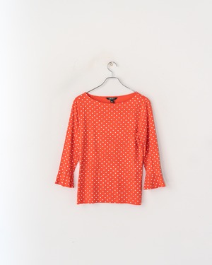 90s LAUREN DOT T-SHIRT / FLAIR SLEEVE