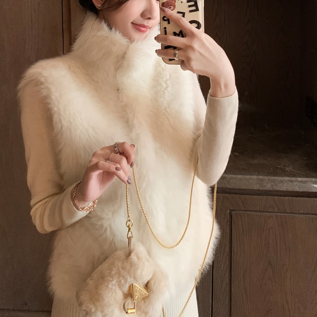 ファー タートルネック ジップ ジャケット