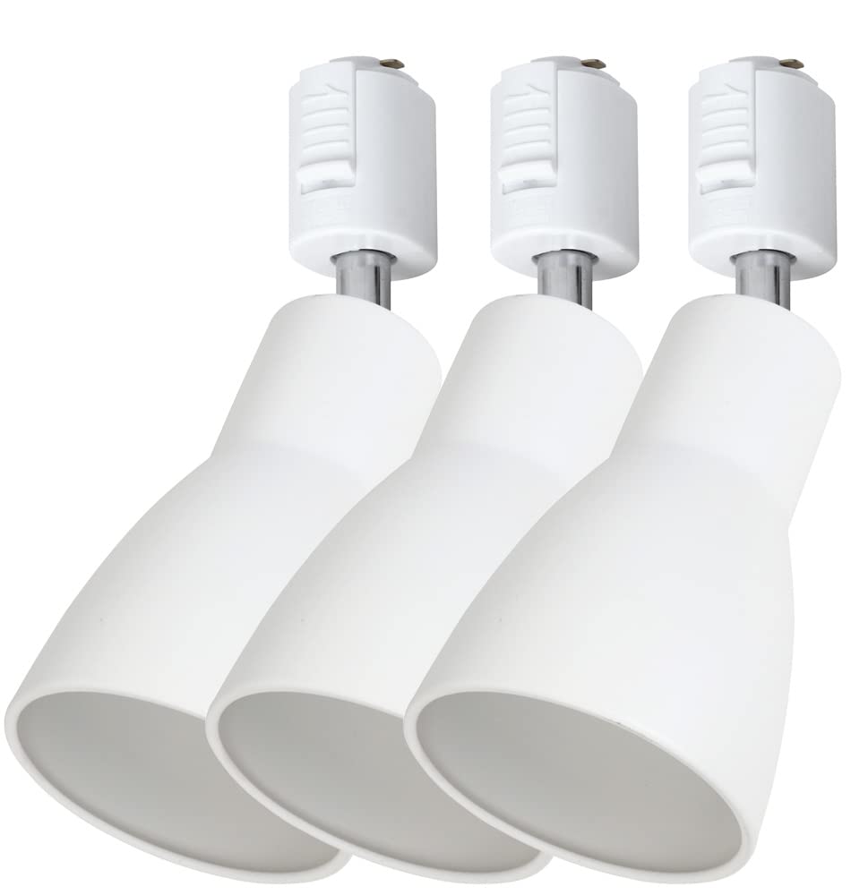 3個セット ダクトレール用 E26 照明器具 ホワイト ダクトレール照明 レールライト レール ledライティングバー用スポットライト リビング 廊下 寝室 商業施設 店舗展示場 角度調節(電球なし)