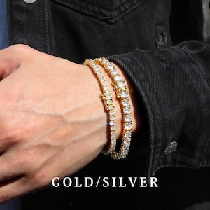 【セット割引】2連 Tennis Chain Bracelet SET