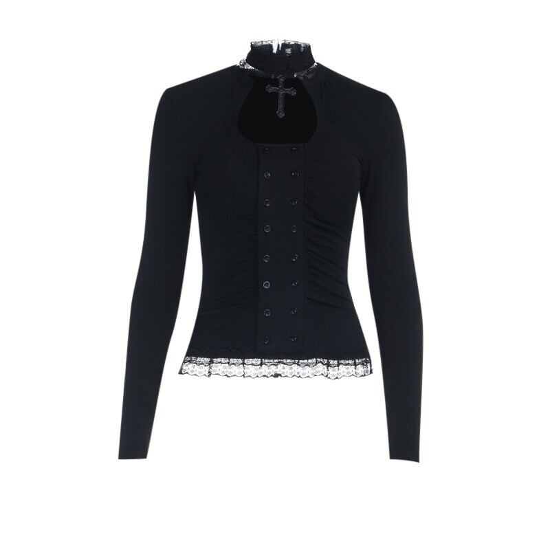 Cross choker tops r0196