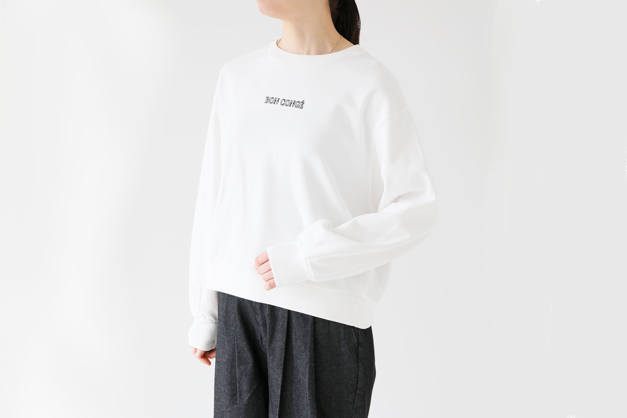 le vent souffIe スエット トレーナー SALE スウェット le vent souffle ルヴァンスフル 裏微起毛プリント