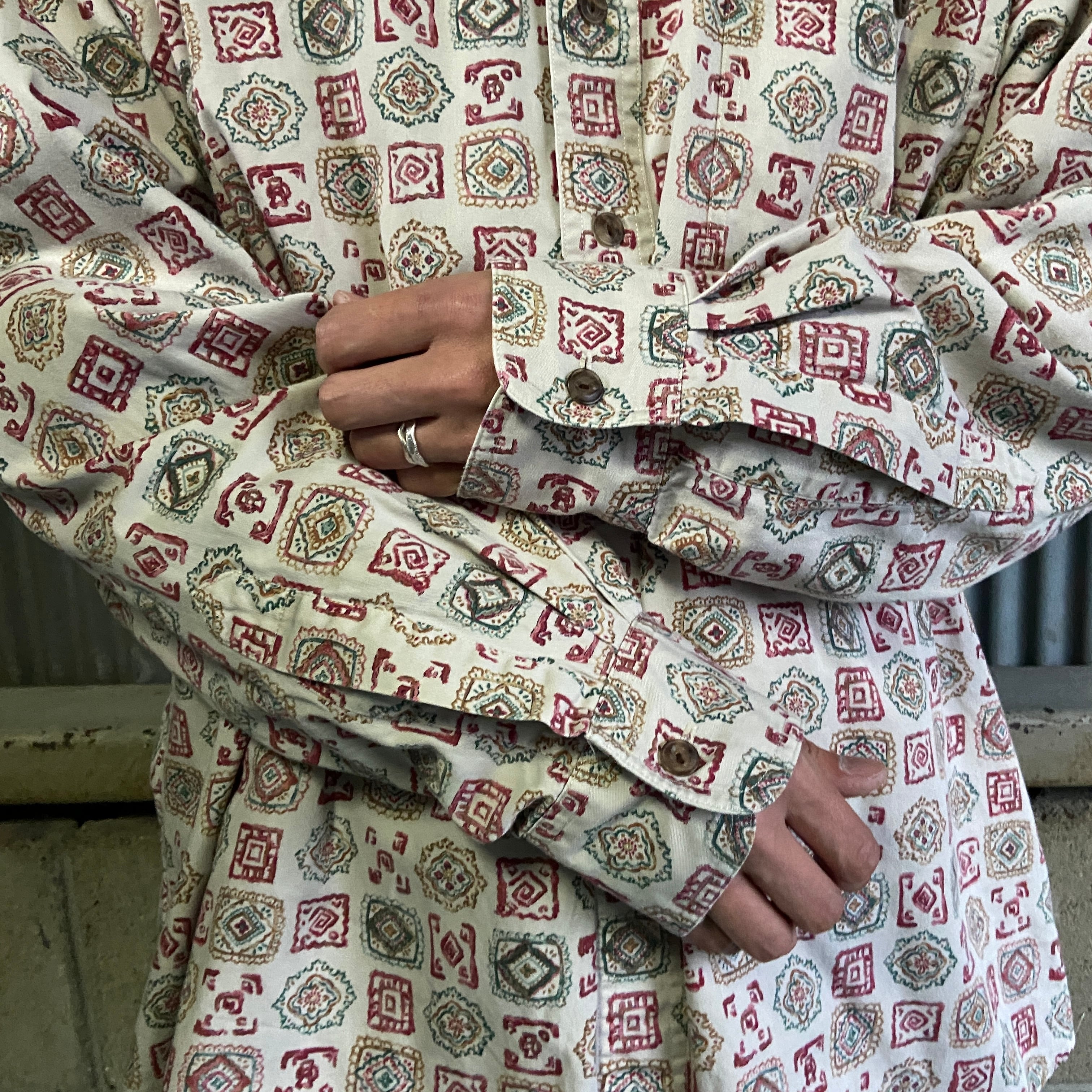 80年代 CHAPS Ralph Lauren チャップス ラルフローレン 総柄 長袖
