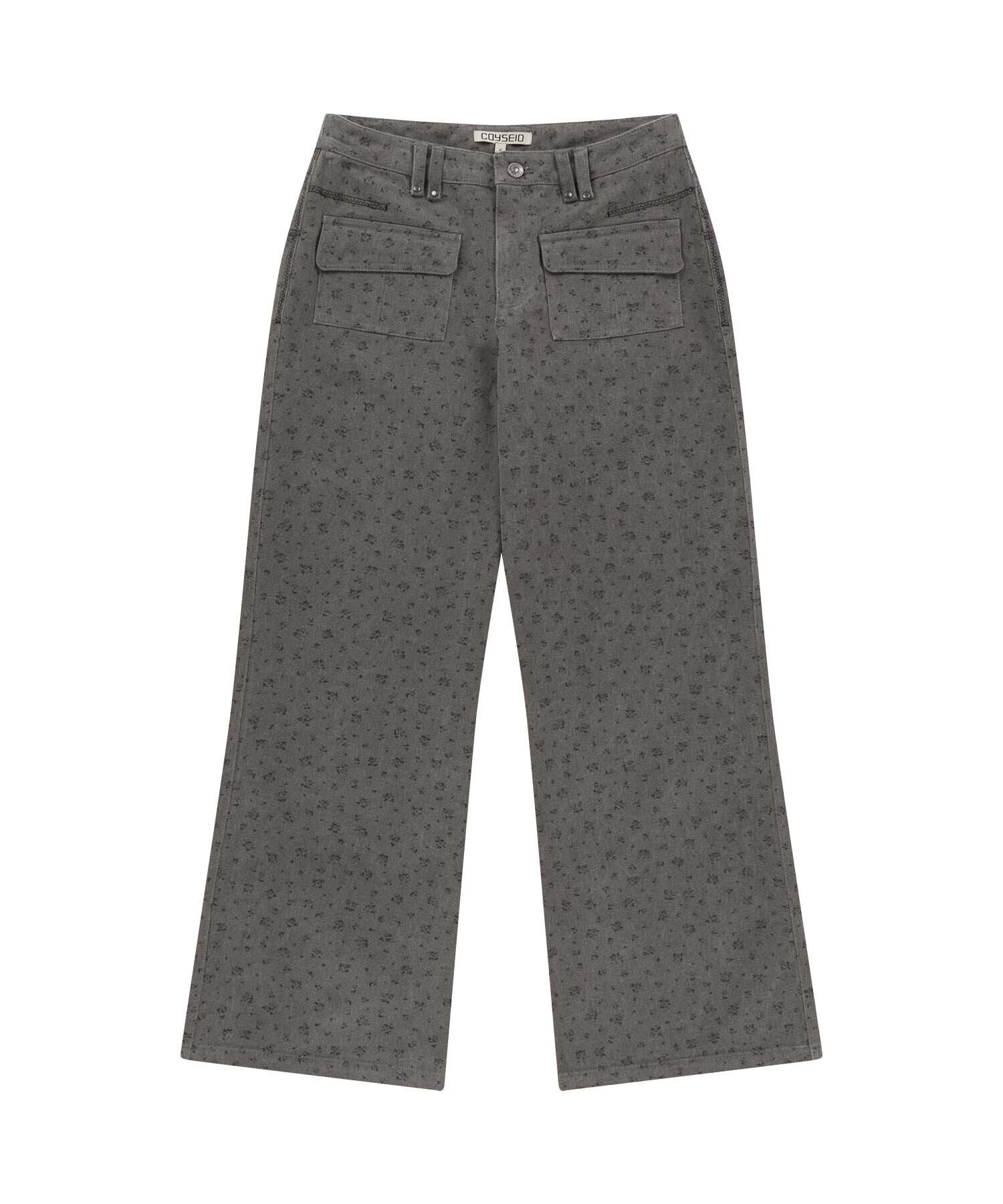 COYSEIO] FLOWER PATTERN PANTS NAVY 正規品 韓国ブランド 韓国通販