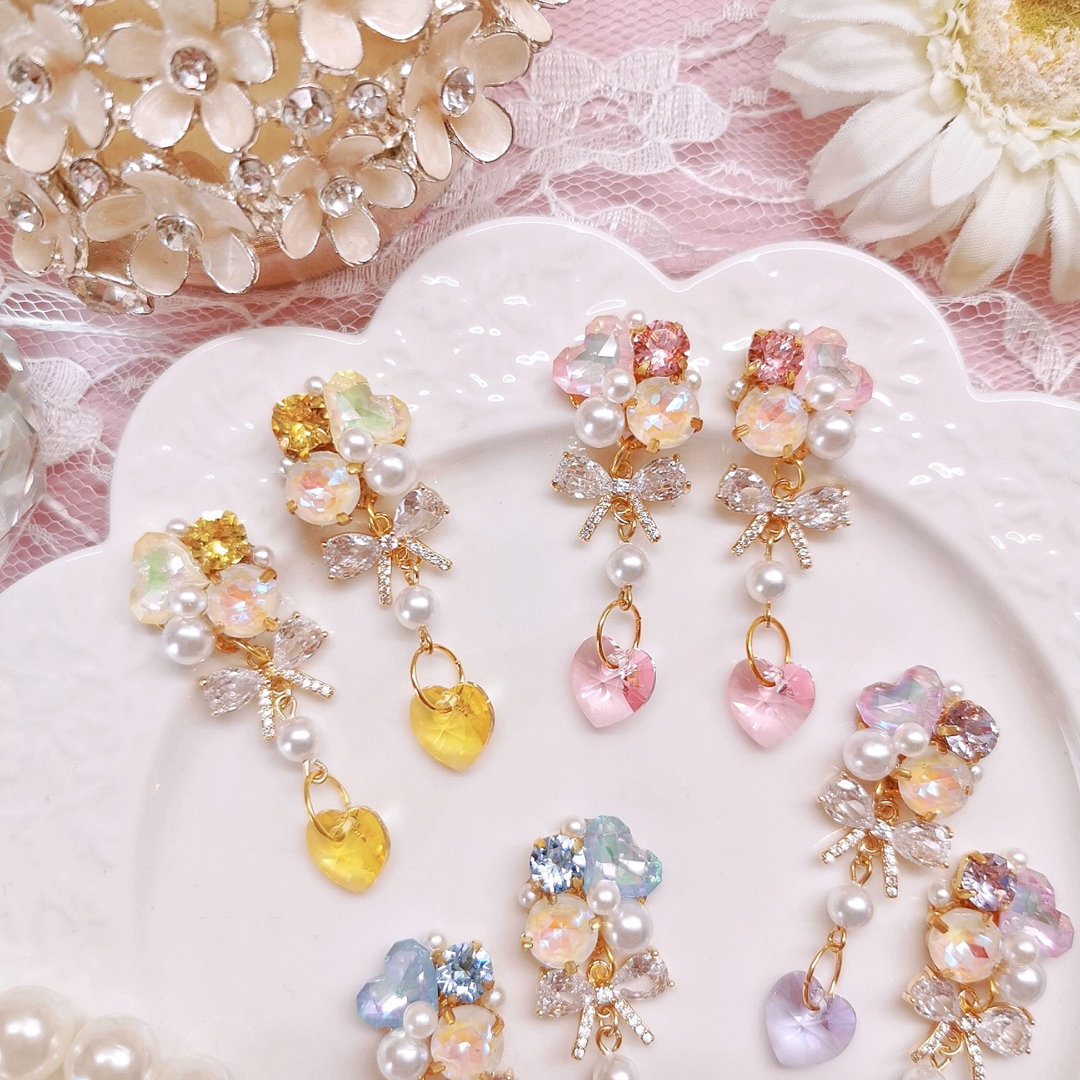 special price♡《 キラキラハート推しカラー 》 ピアス/イヤリング 