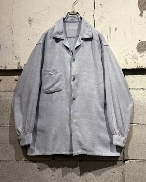 【Caka otto】50's〜60's Vintage L/S Open Collar Shirt