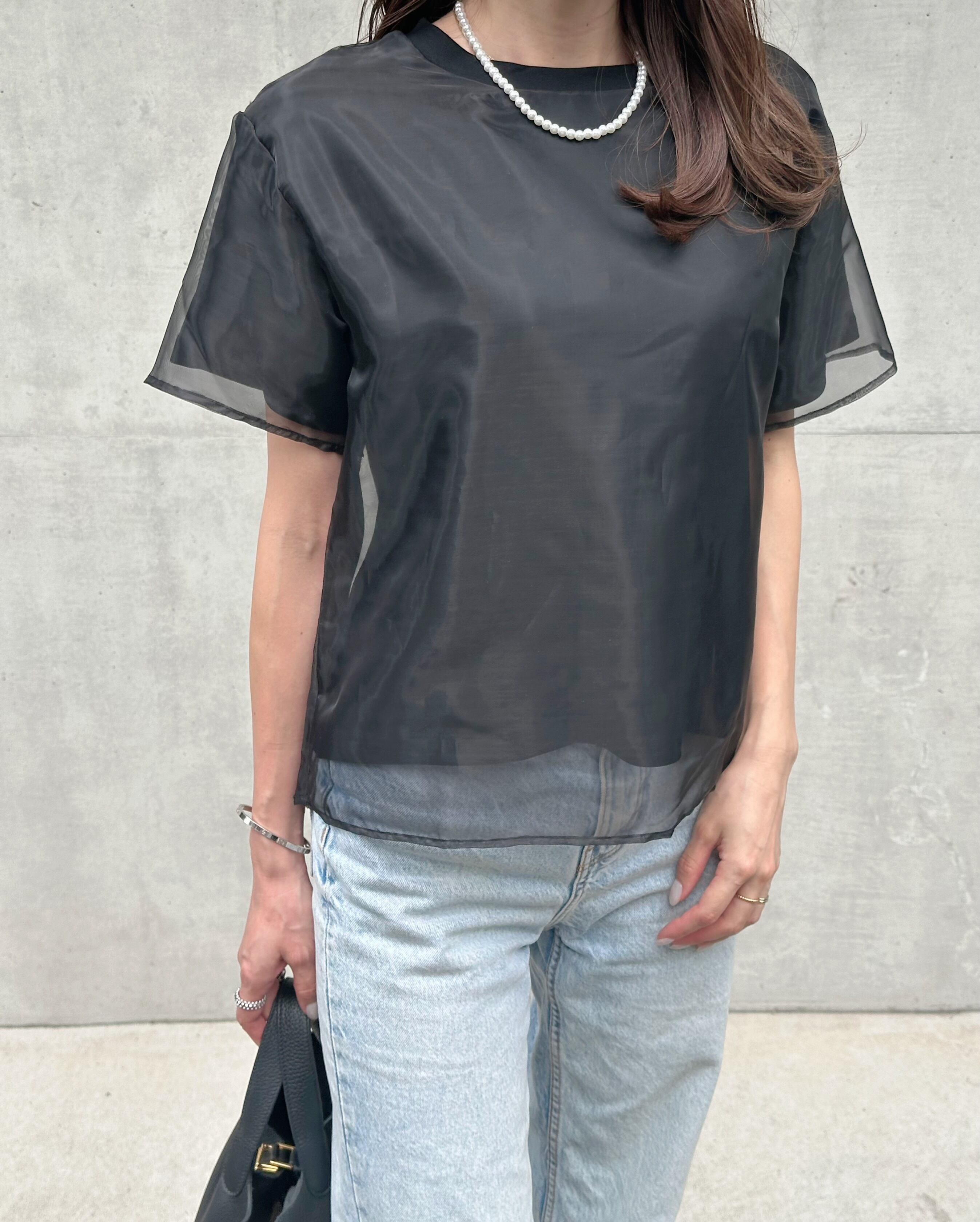シアーオーガンジーTシャツ