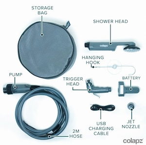 (20%オフ)COLAPZ コラプズ 12v Portable Rechargeable Travel Shower (3in1) ポータブルシャワー