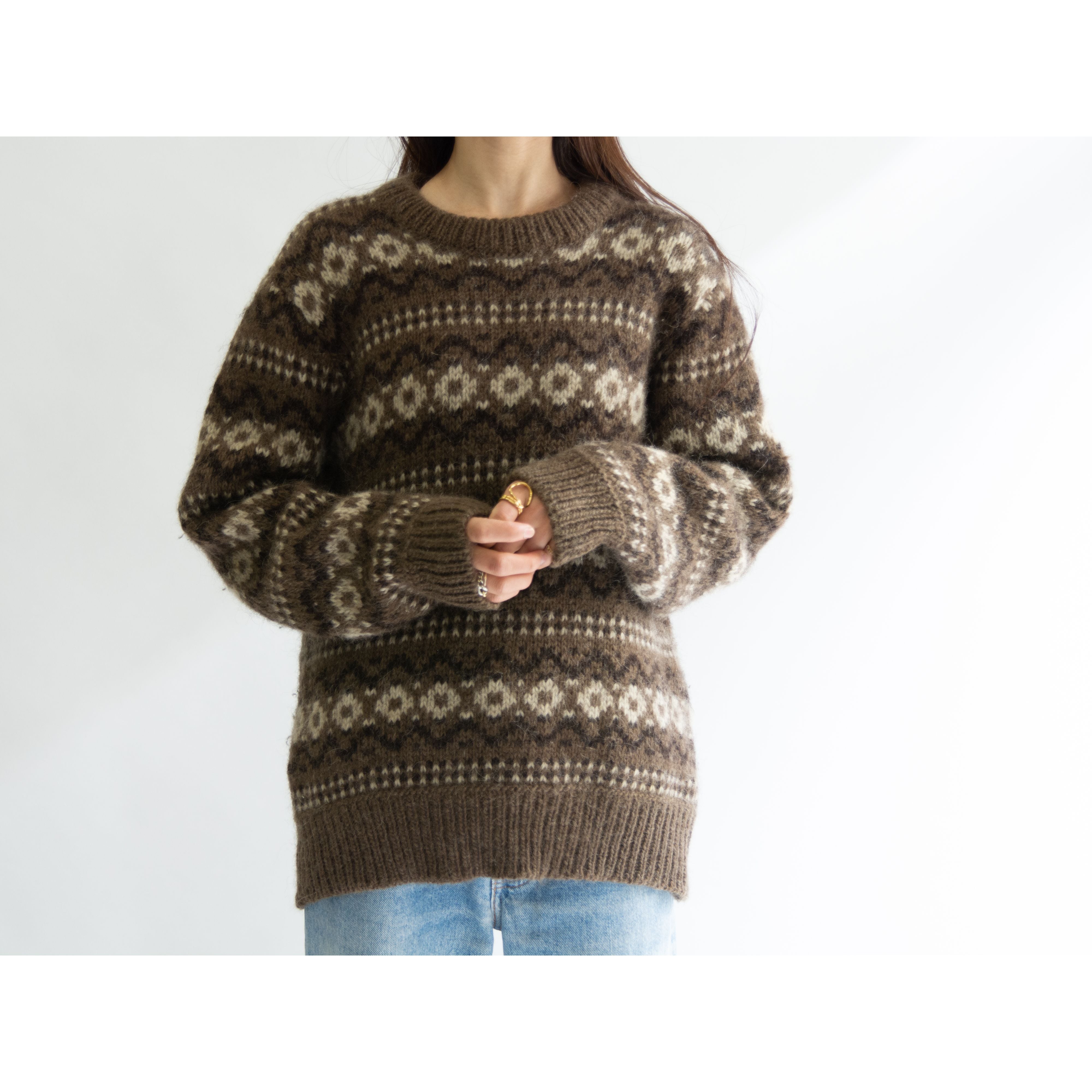 Gaeltarra】Made in Ireland 100% wool Nordic sweater（ゲイルターラ