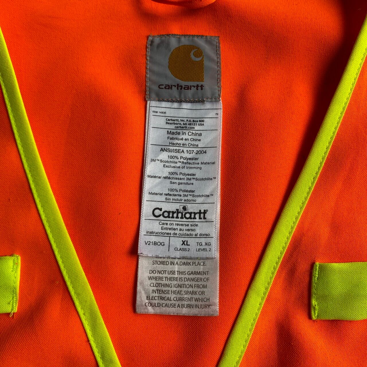 carhartt カーハート ヴィンテージ 蛍光色 反射板 ワーク ジャケット