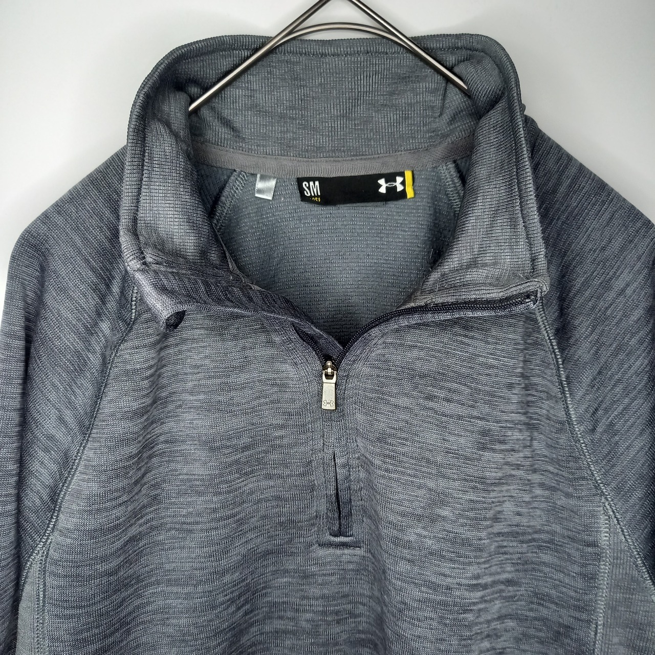 アンダーアーマー　ハーフジップ　スタンド　スウェット　トレーナー　無地　SM