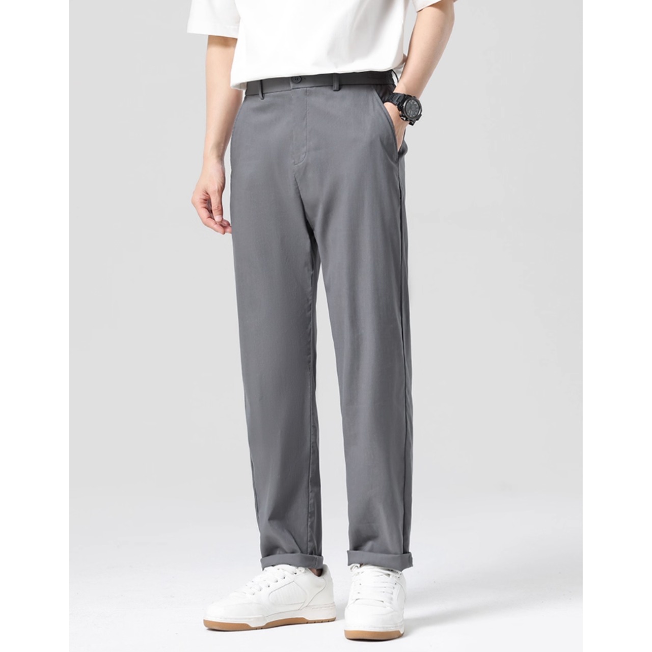 カジュアル スタンドカラー ストレートパンツ af0285
