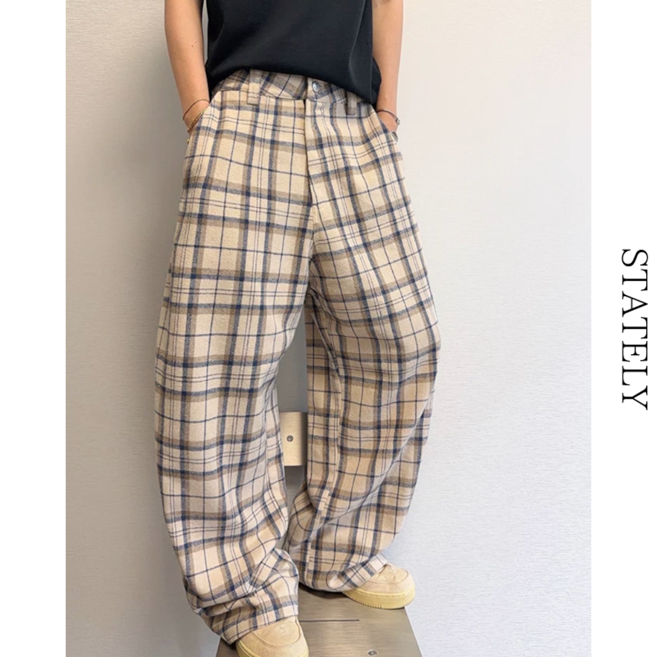 Vintage Plaid ワイドパンツ_B147・画像7