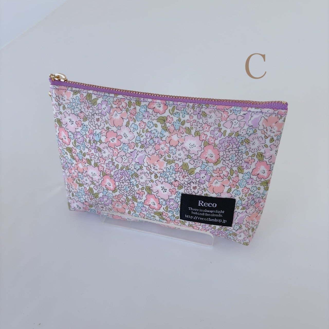 化粧ポーチM リバティ ラミネート | Reco liberty print