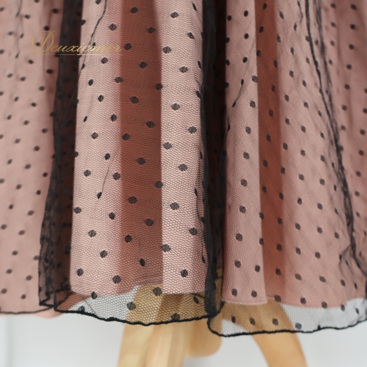 社交ダンス 衣装 スカート ピンク系 チャコット Chacott 水玉 ドット柄 黒 レッスン 練習 日本製 かわいい ストレッチ 伸縮 ダンス衣装 華やか チュール ブラック系