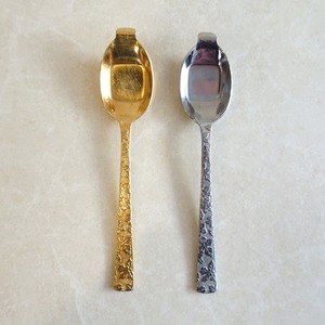カフェロワイヤルスプーン2本セット（ゴールド・シルバー・葉っぱ）