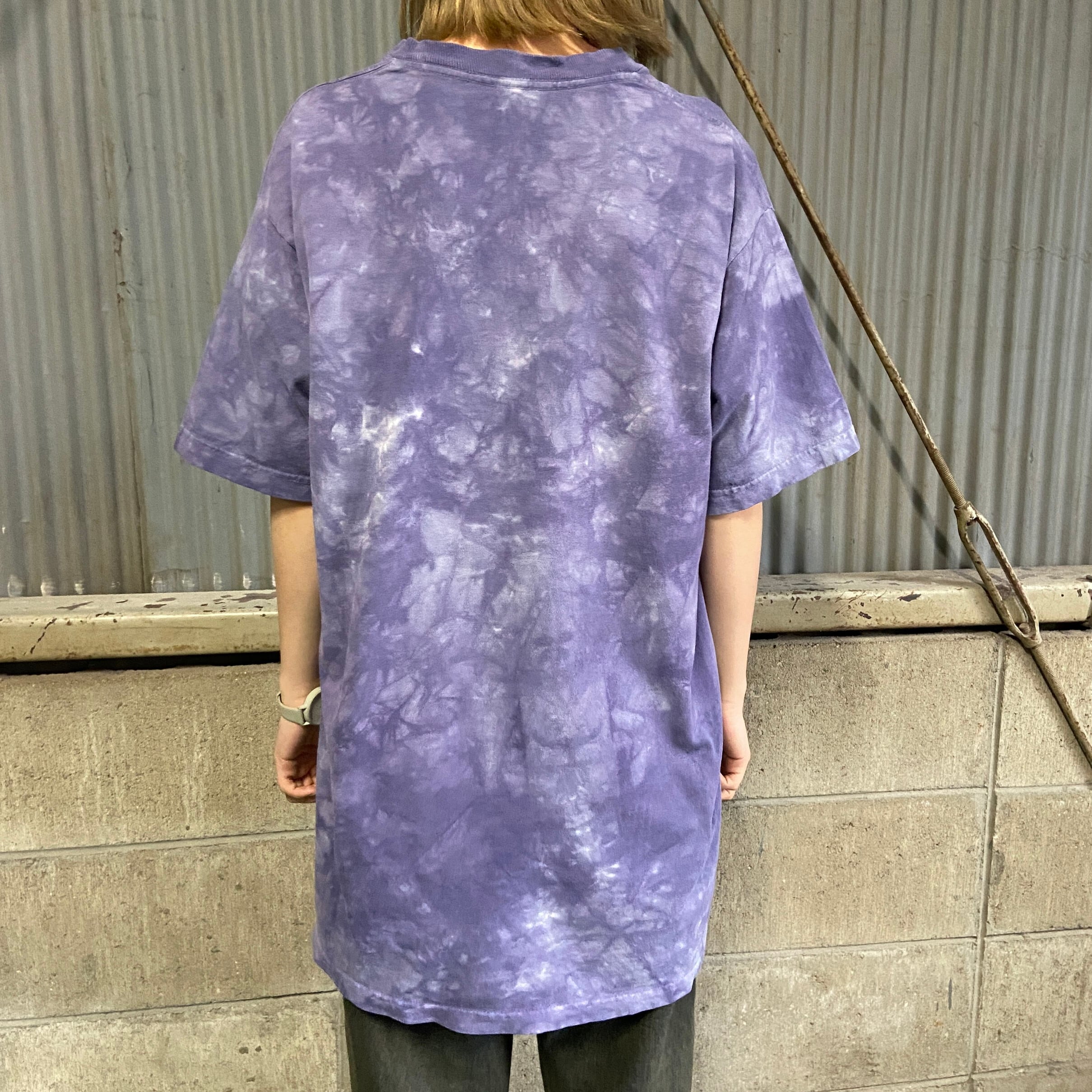 90年代 THE MOUNTAIN タイダイ染め ふくろう アニマルプリントTシャツ