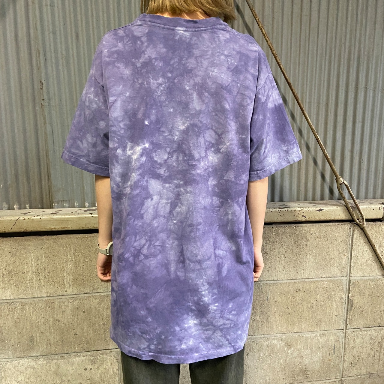 90年代 THE MOUNTAIN タイダイ染め ふくろう アニマルプリントTシャツ 