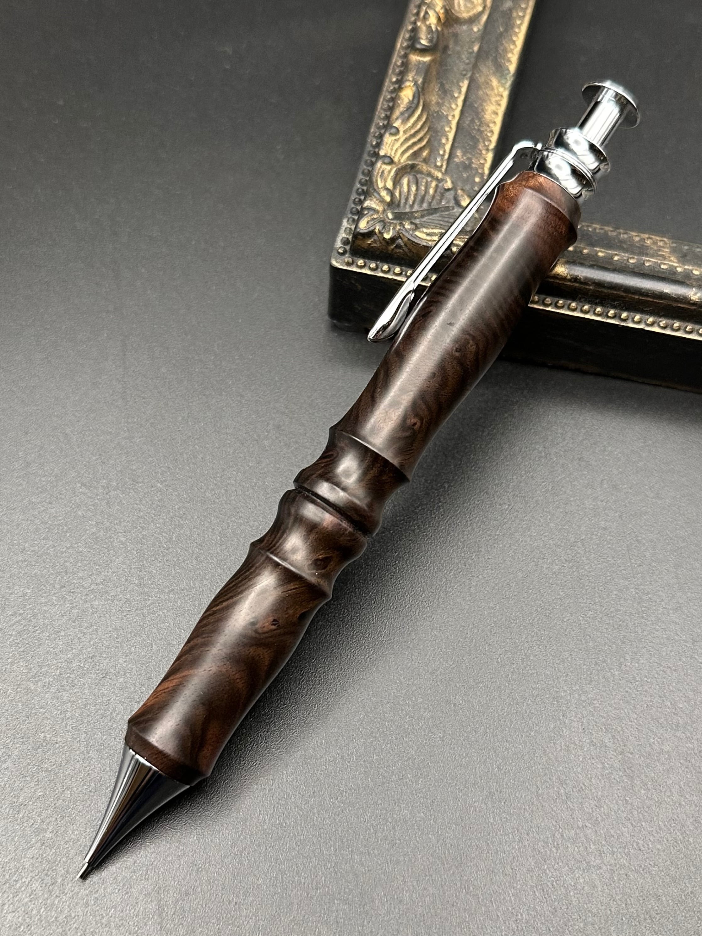 黒檀(瘤)極上縞杢※おまけ付き/木軸サンピューラ | Flamberg