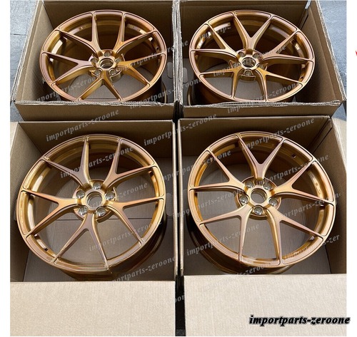 19インチ GLOSS BRUSH GOLD FORGED WHEELS RIMS FITS FOR LAMBORGHINI GALLARDO LP560-4　-BRN-12319