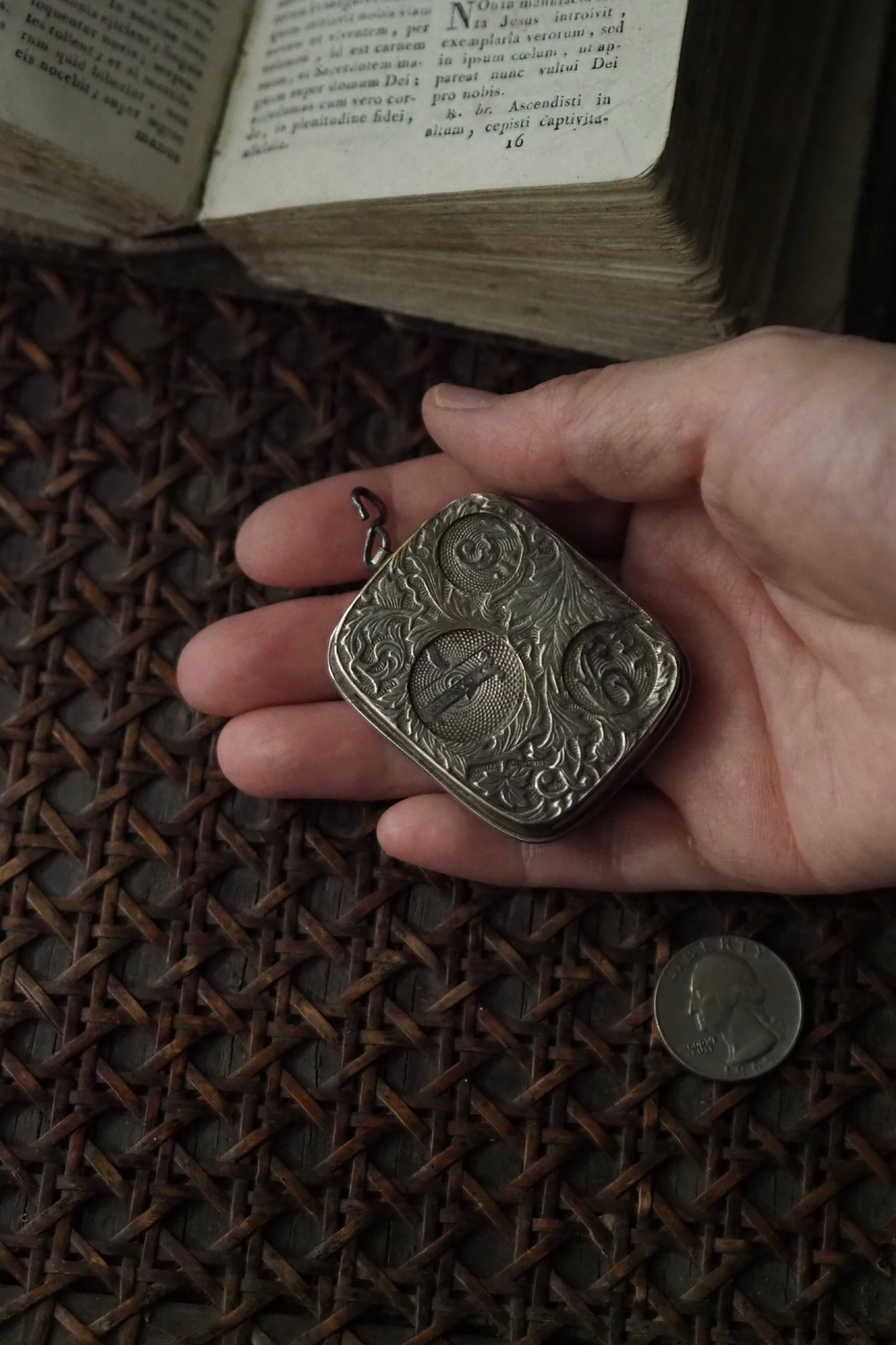 イギリス バネ式コイン入れ-antique coin holder | アンティーク