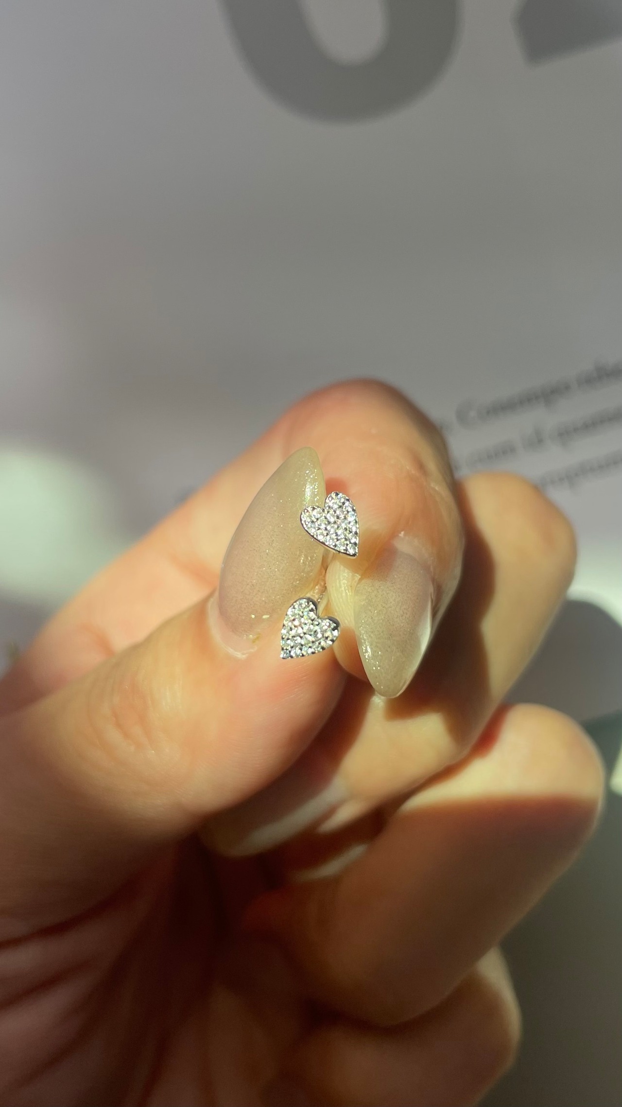 ジルコンスタッドハートピアス