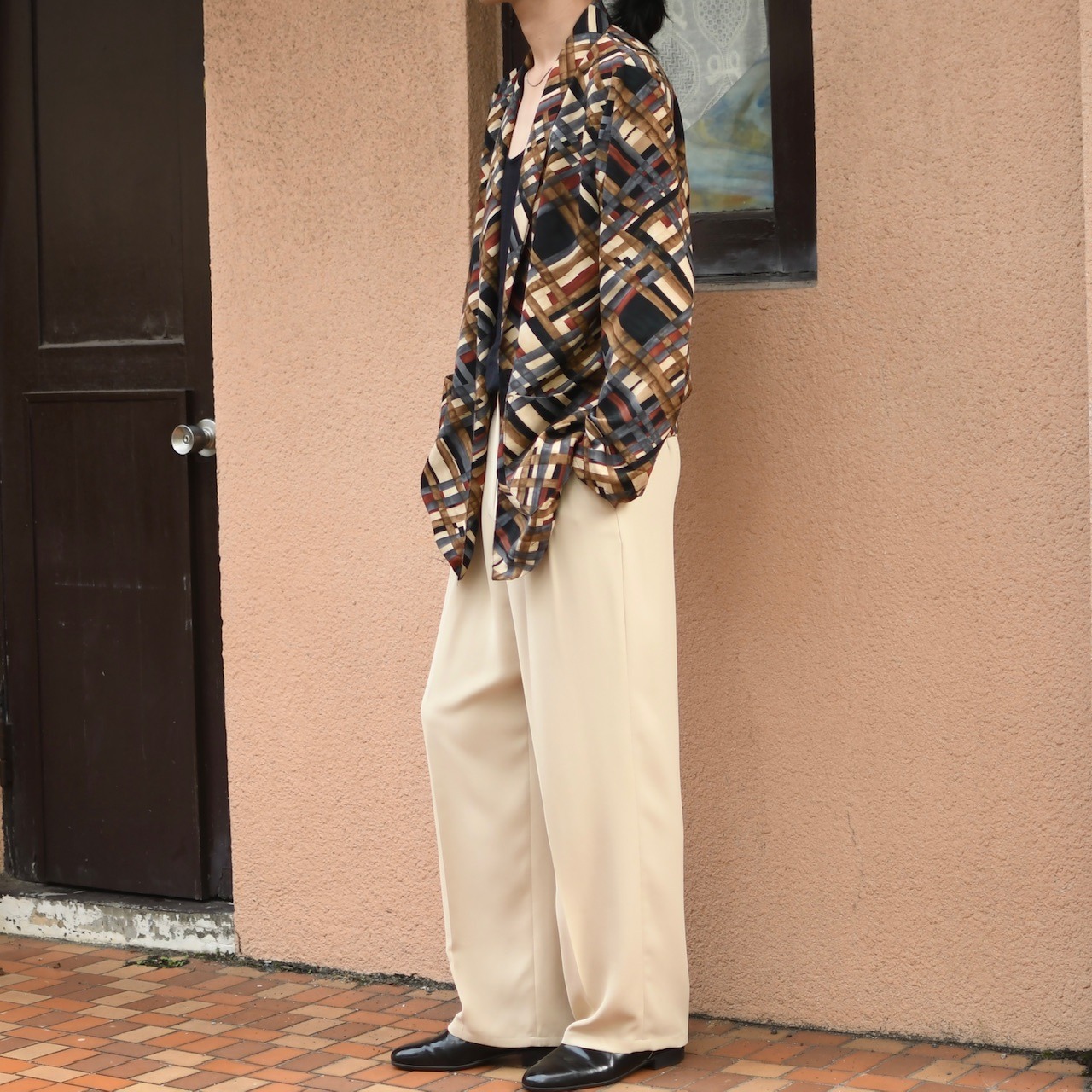 Jones new york drape silhouette 2tuck rayon slacks cream