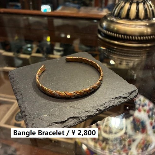 TOPANGA Jewelry　エンシェントブラス＆コッパーバングル　スパイラル　ブレスレット　カフスブレスレット　チベタンバングル　