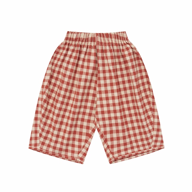 organic zoo / Paprika Gingham Barrel Pants