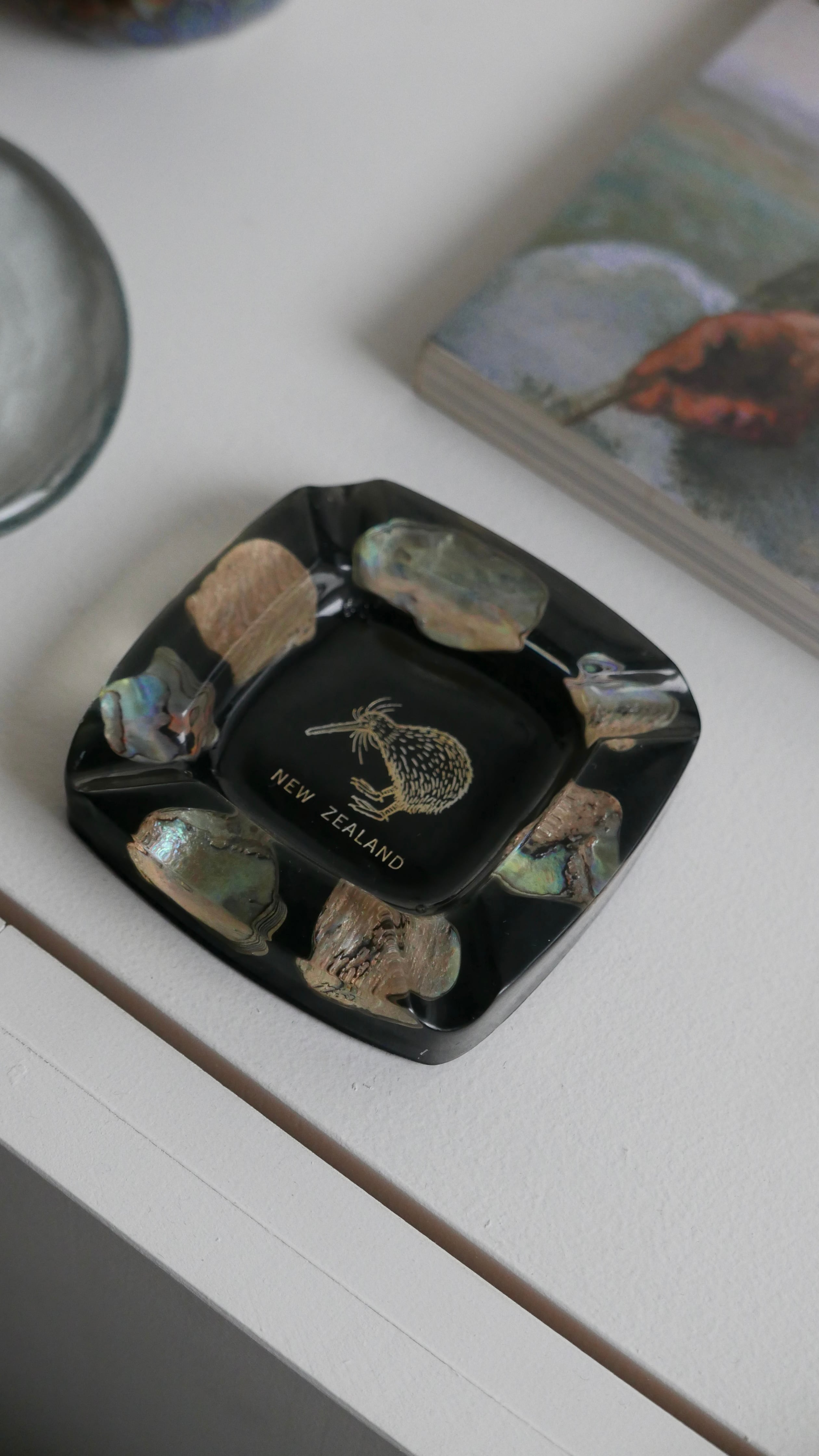 old new zealand , resin ashtray