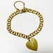 60's Vintage 12KGF Heart Charm Chain Bracelet