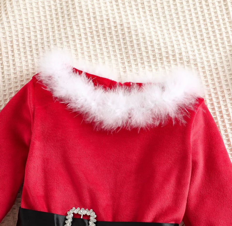 クリスマスドレス ……..ワンピース 海外子供服 キッズフォト サンタクロース 女の子