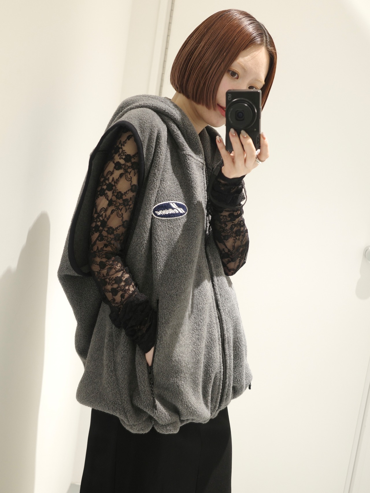 【26AW】WE11DONE ウェルダン / ベスト /   HOODED STRING FLEECE VEST - 2