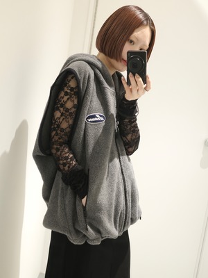 【26AW】WE11DONE ウェルダン / ベスト /   HOODED STRING FLEECE VEST