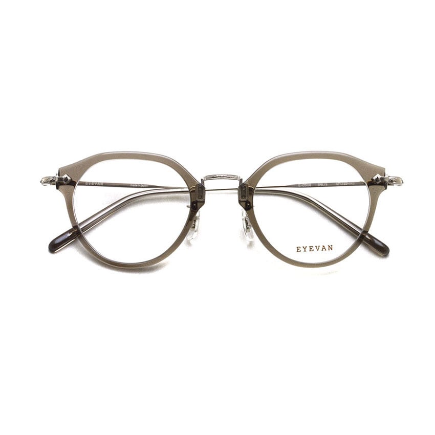 EYEVAN / E-0508 / SMKS スモークグレー - シルバー メガネ クラウン